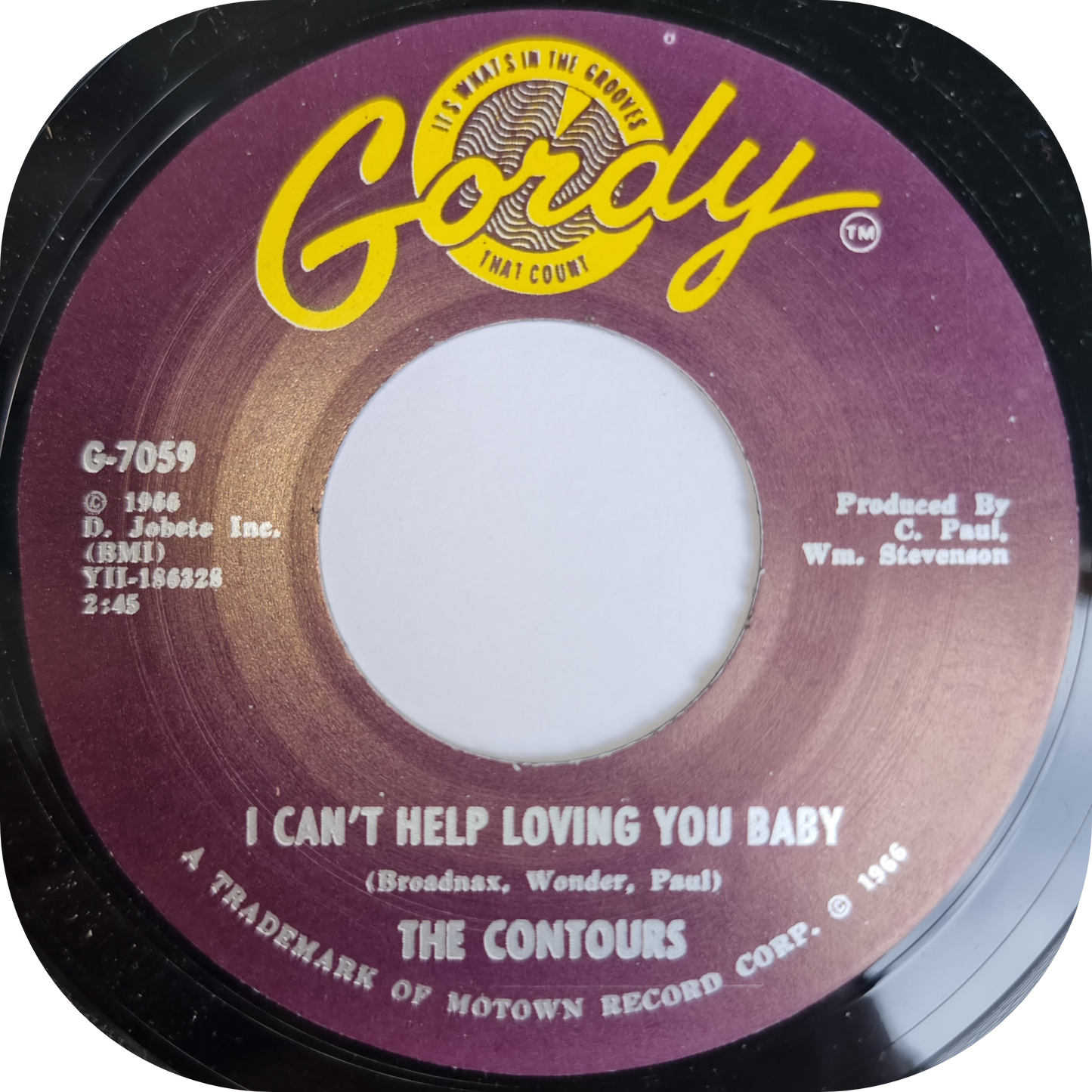 Contours, The - I Just Can't Stop This Feeling - Gordy