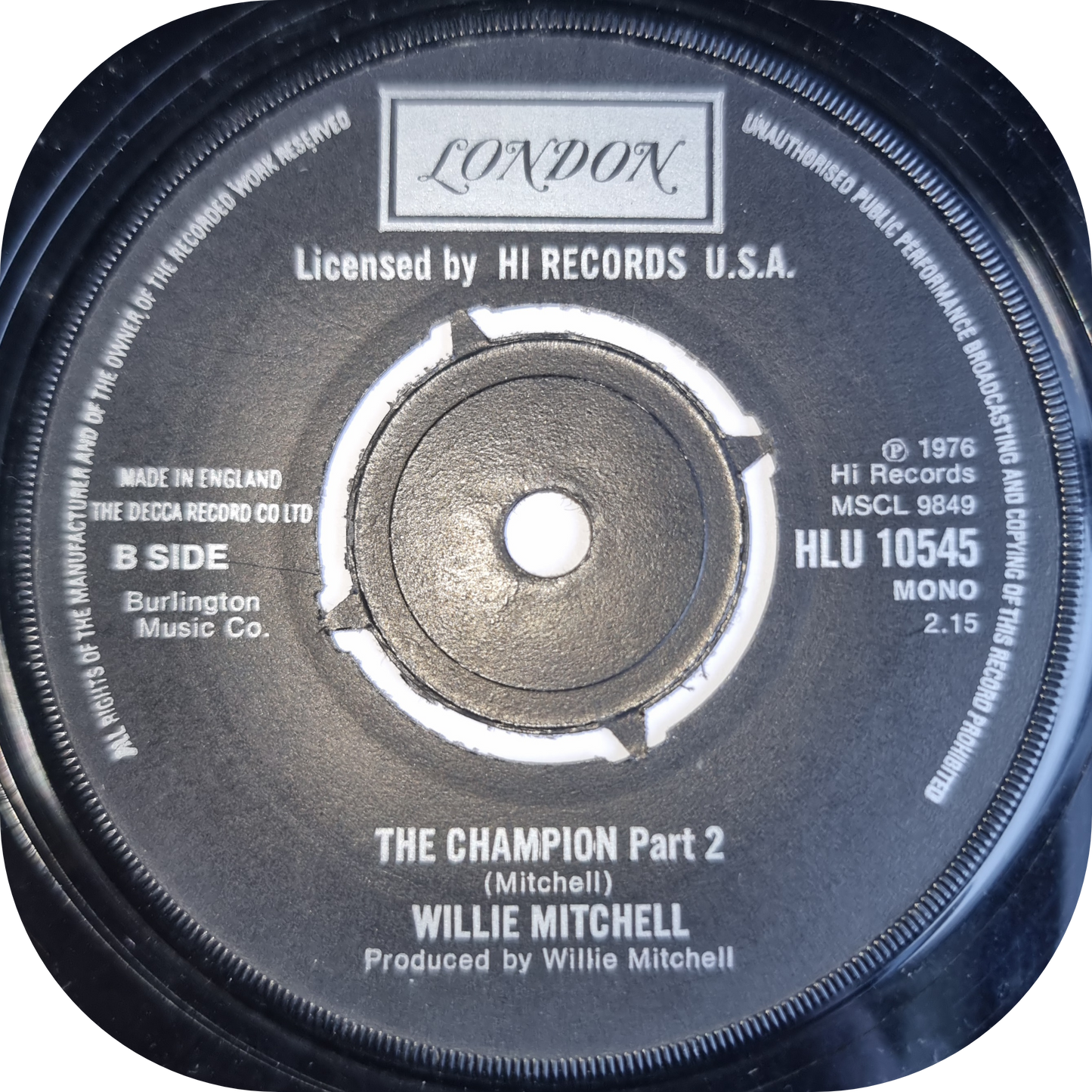 Willie Mitchell - The Champion - London