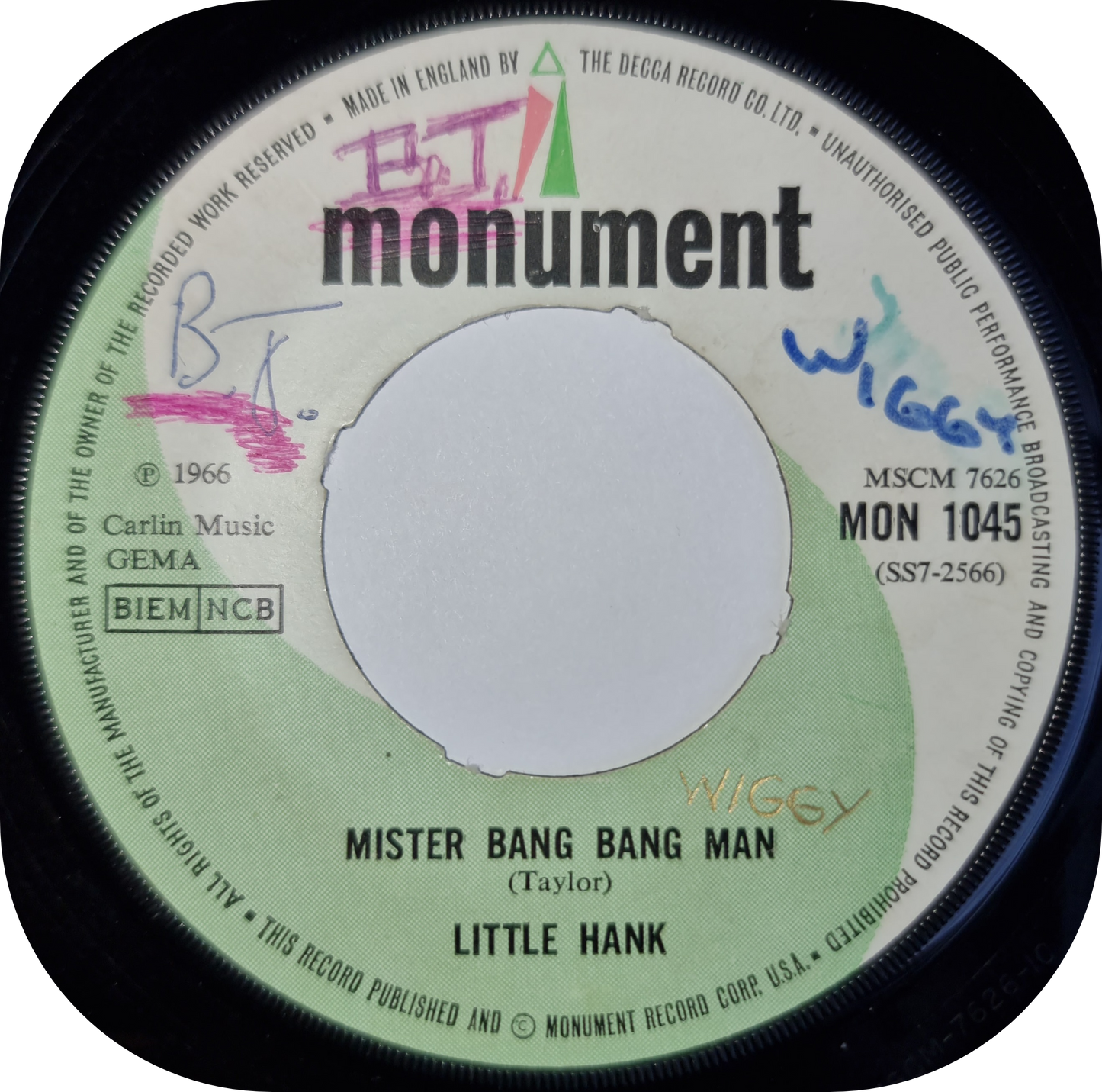 Little Hank - Mr Bang Bang Man - Monument