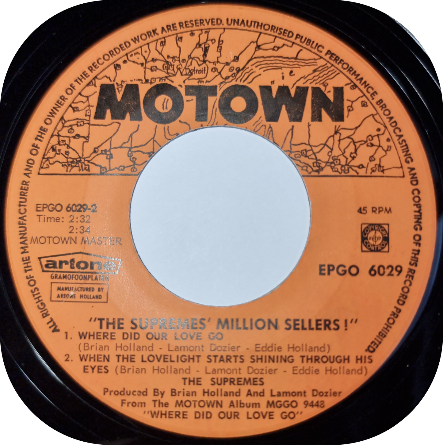 Supremes Million Sellers, The - Motown E.P