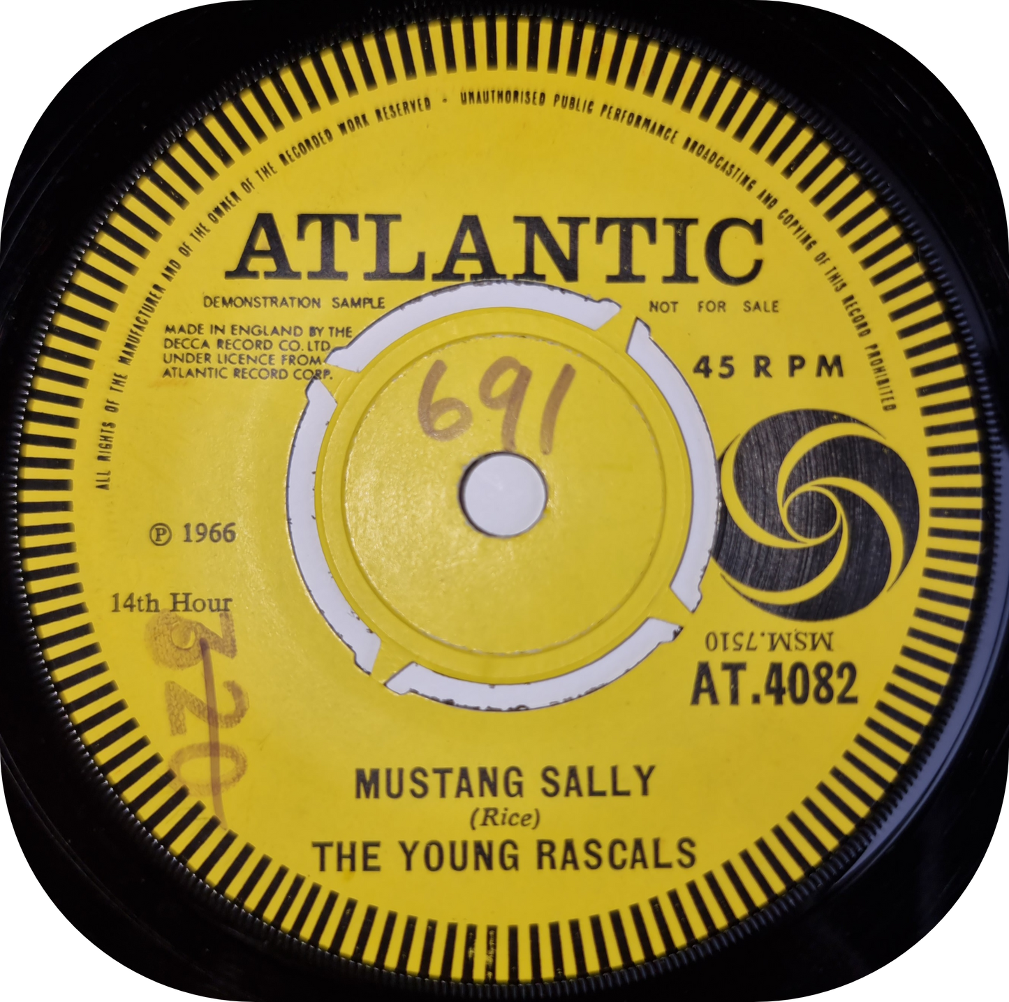 Young Rascals, The - Mustang Sally - Atlantic DEMO