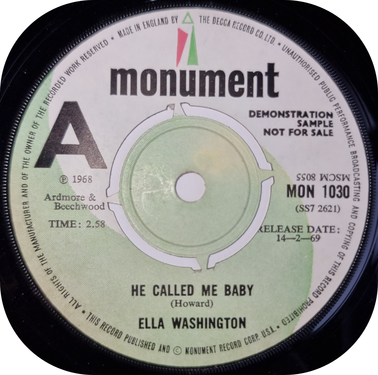Ella Washington - You're Gonna Cry, Cry. Cry - Monument DEMO