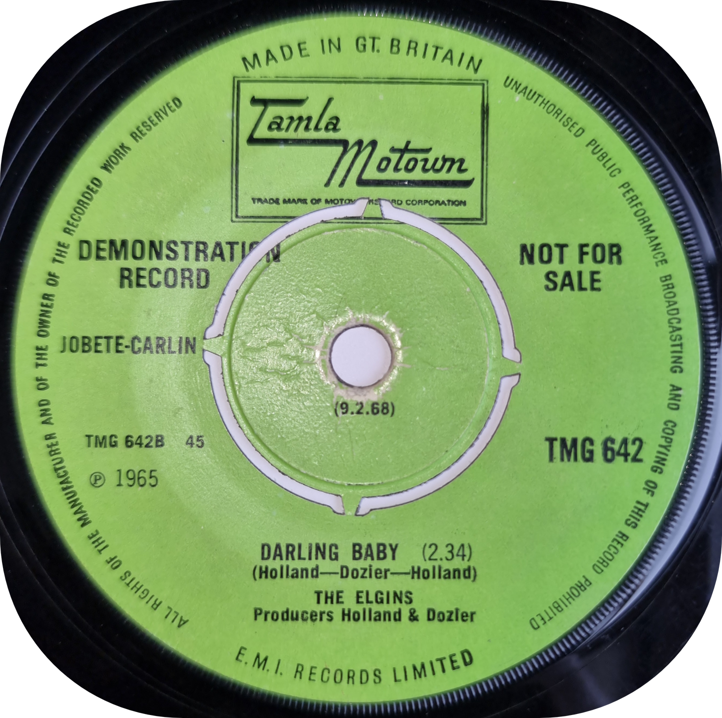 Elgins, The - Put Yourself In My Place - Tamla Motown DEMO