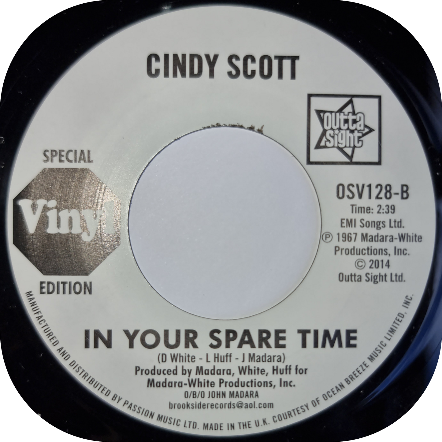 Cindy Scott - I Love You Baby - Outta Sight