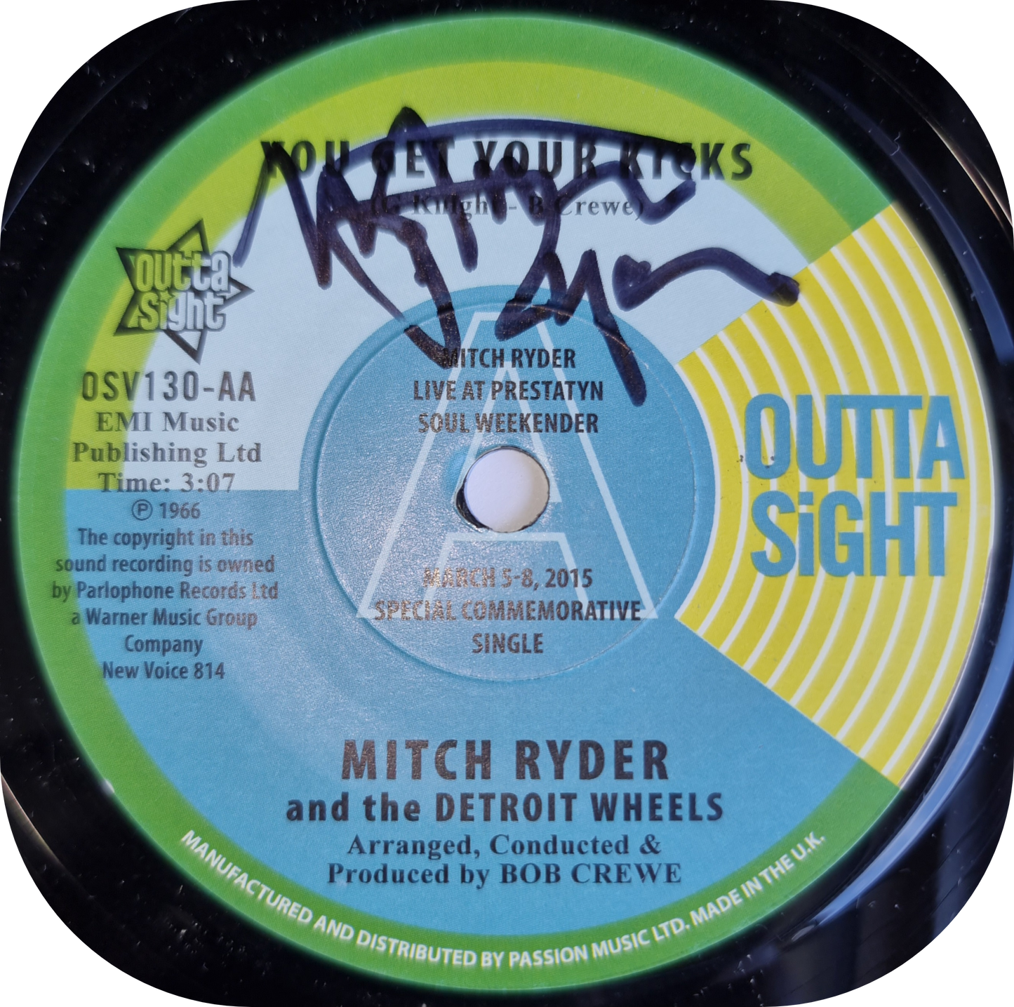 Mitch Ryder - Breakout - Outta Sight SIGNED