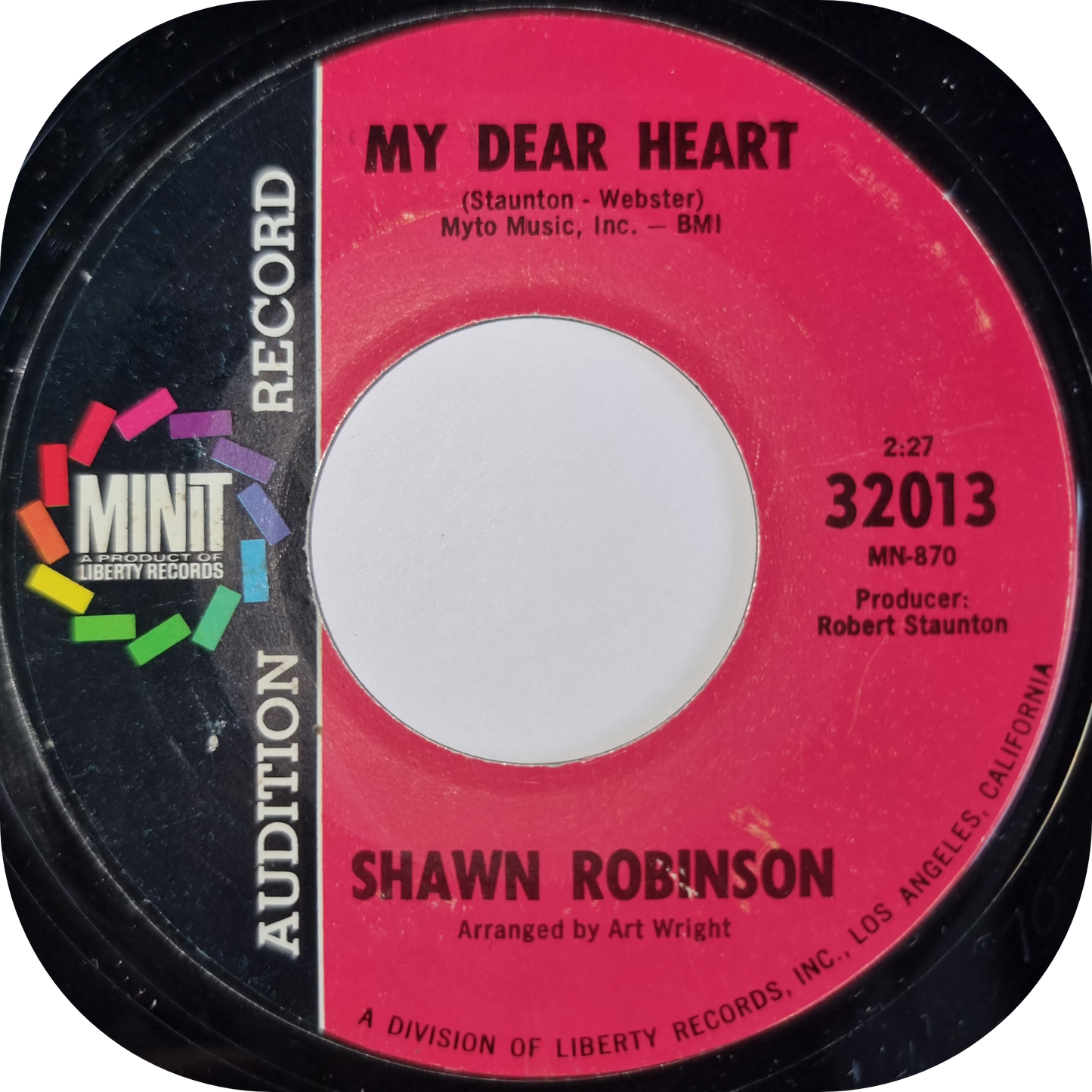 Shawn Robinson - My Dear Heart - Minit DEMO