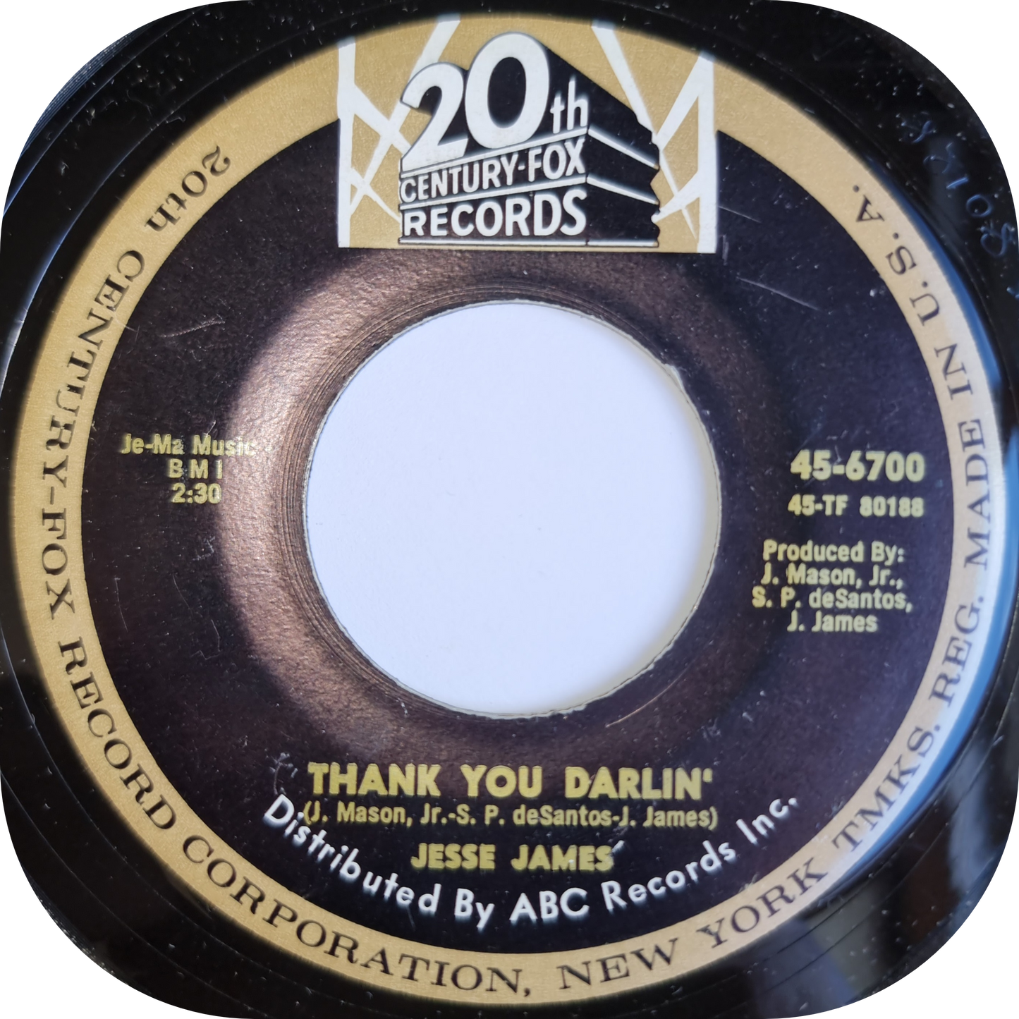 Jesse James - Thank You Darlin' - 20th Century