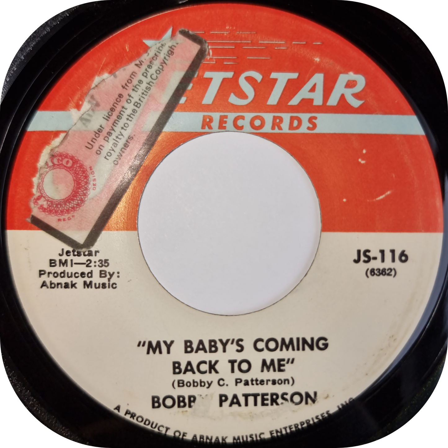 Bobby Patterson - What A Wonderful Night For Love - Jetstar