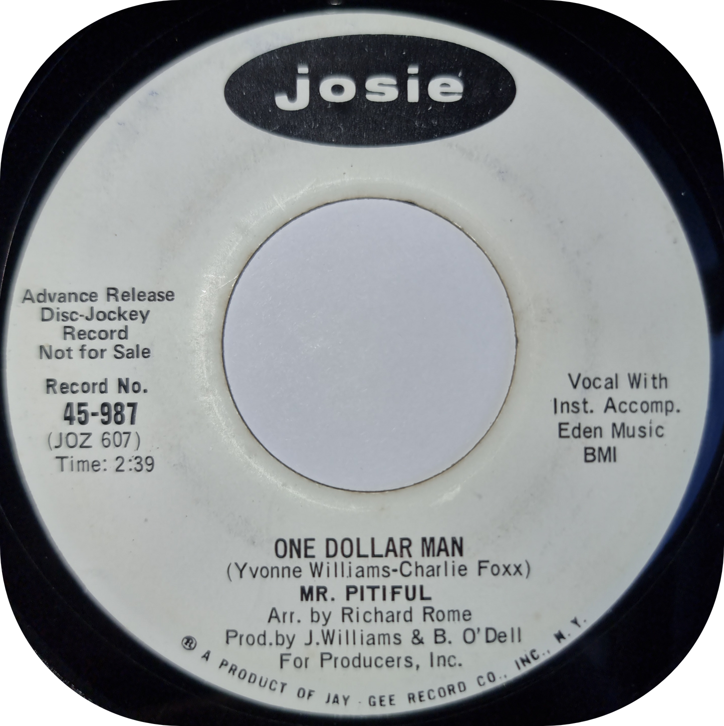 Mr Pitiful - Girl Can't Help It - Josie DEMO