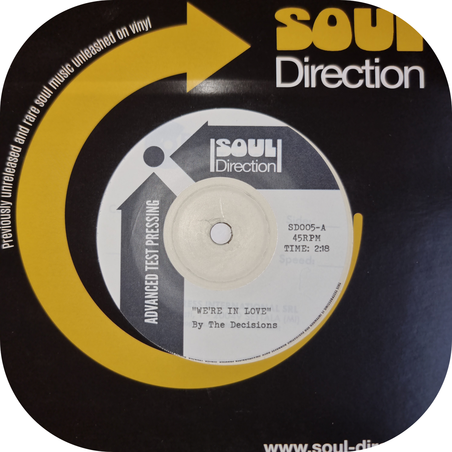Decisions, The - We're In Love - Soul Direction TEST PRESS