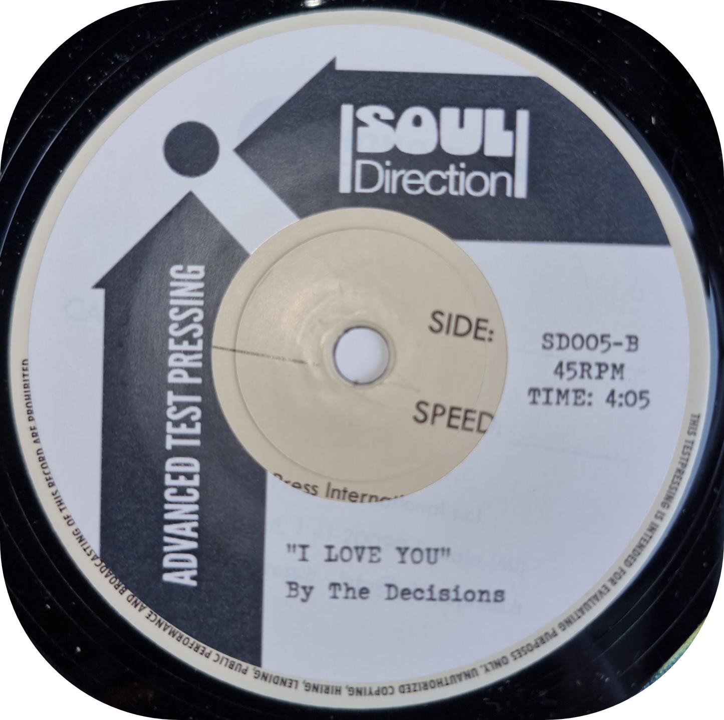 Decisions, The - We're In Love - Soul Direction TEST PRESS