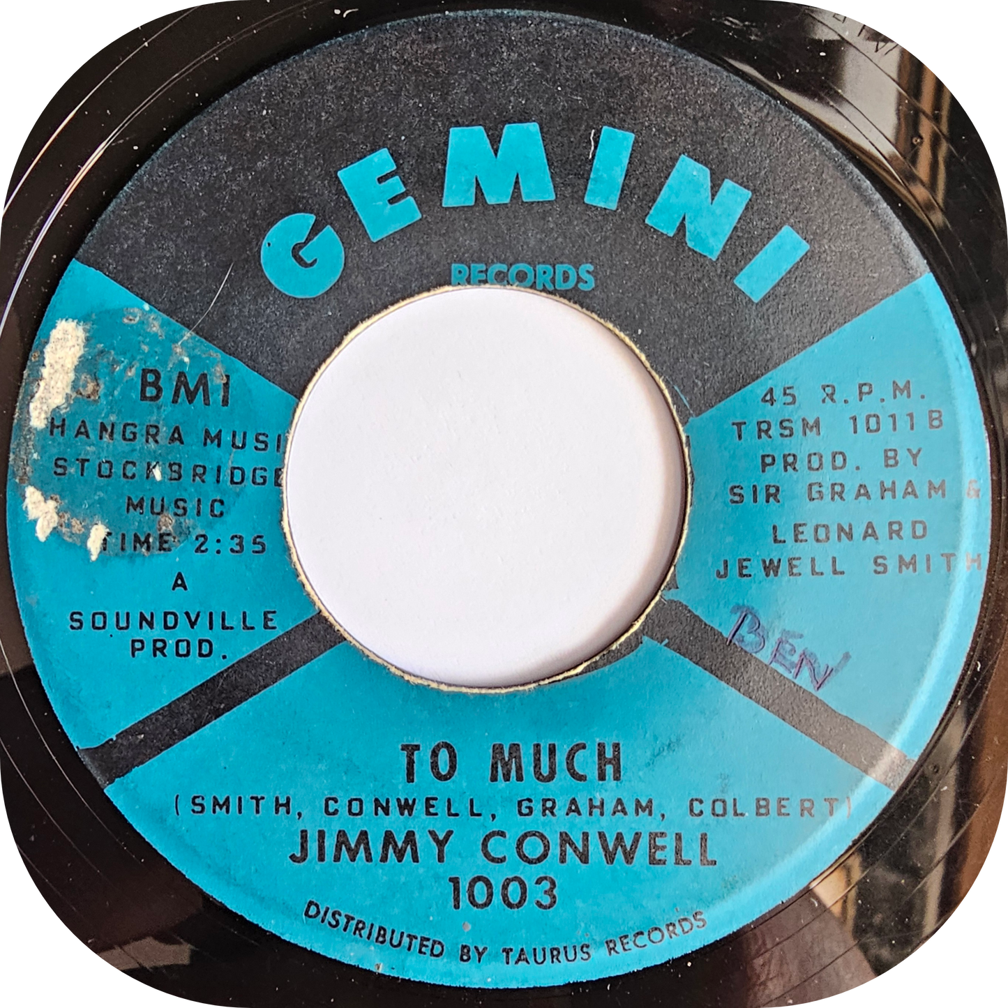 Jimmy Conwell - To Much - Gemini