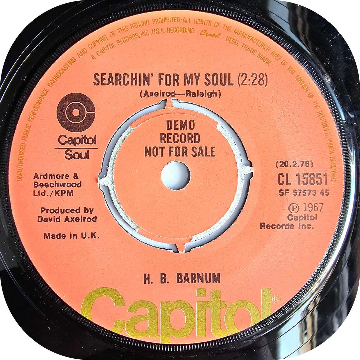 H B Barnum - Heartbreaker - Capitol DEMO