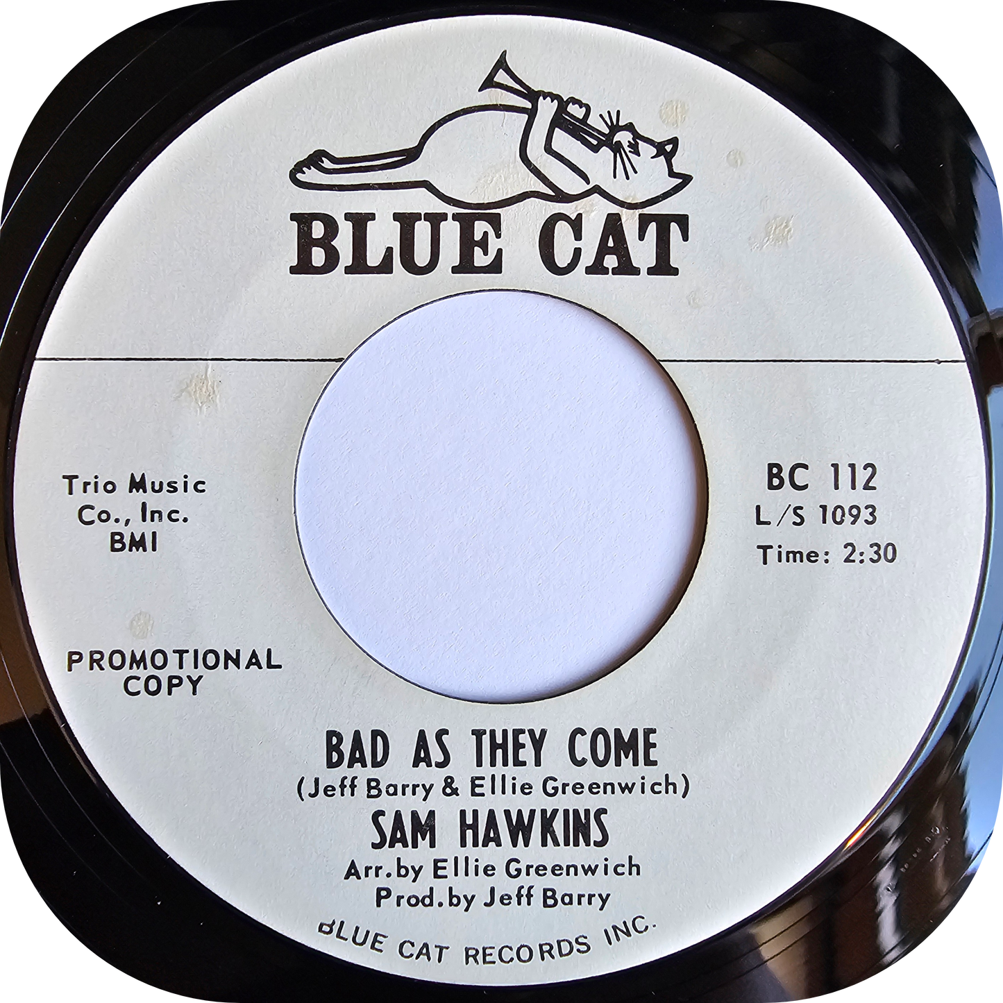 Sam Hawkins - Hold On Baby - Blue Cat DEMO