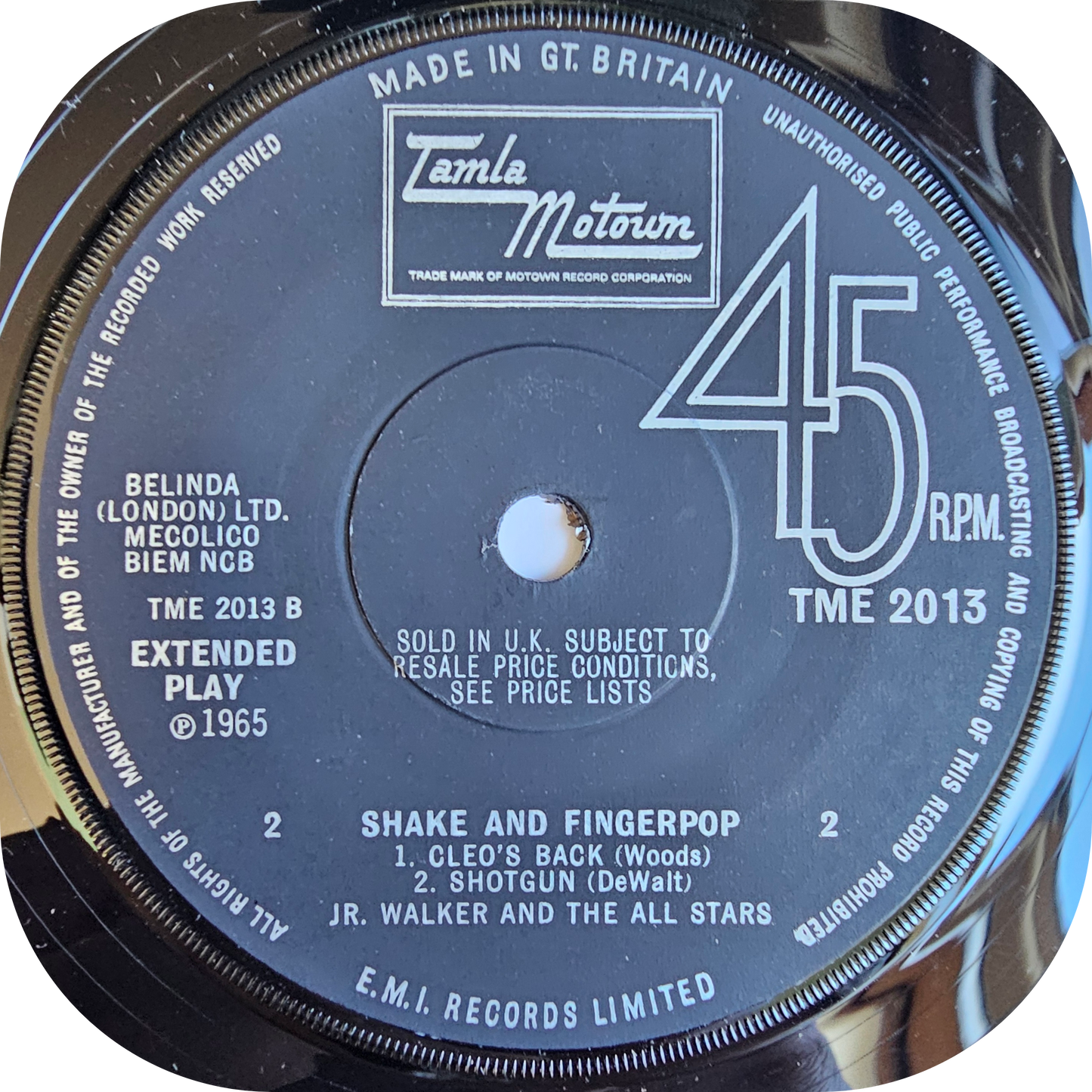 Jr Walker - Shake And Fingerpop E.P - Tamla Motown