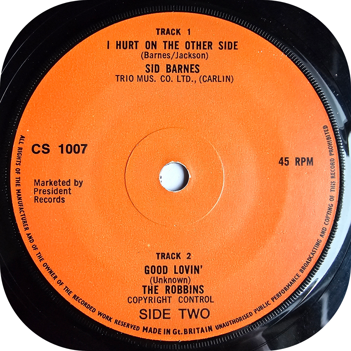 Sidney Barnes - I Hurt On The Other Side - Charly