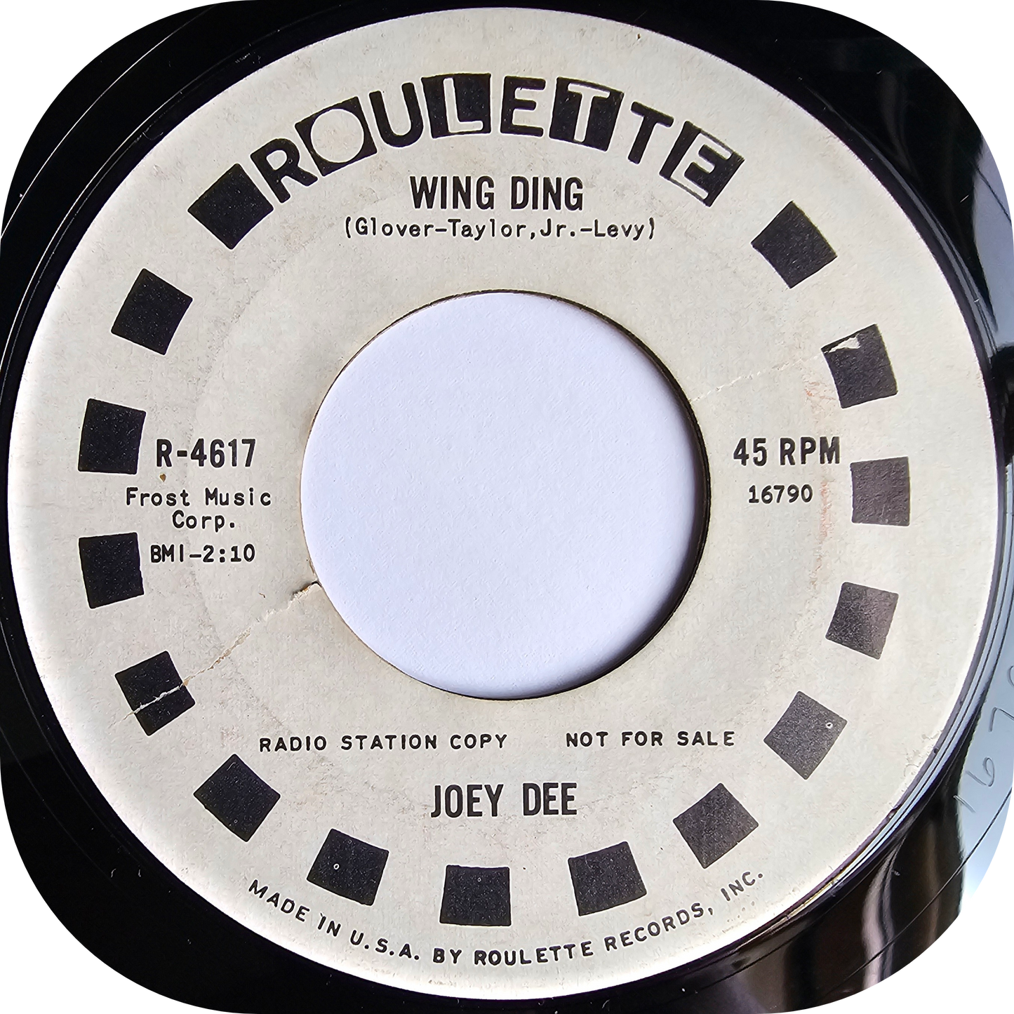 Joey Dee - Cry A Little Sometime - Roulette DEMO