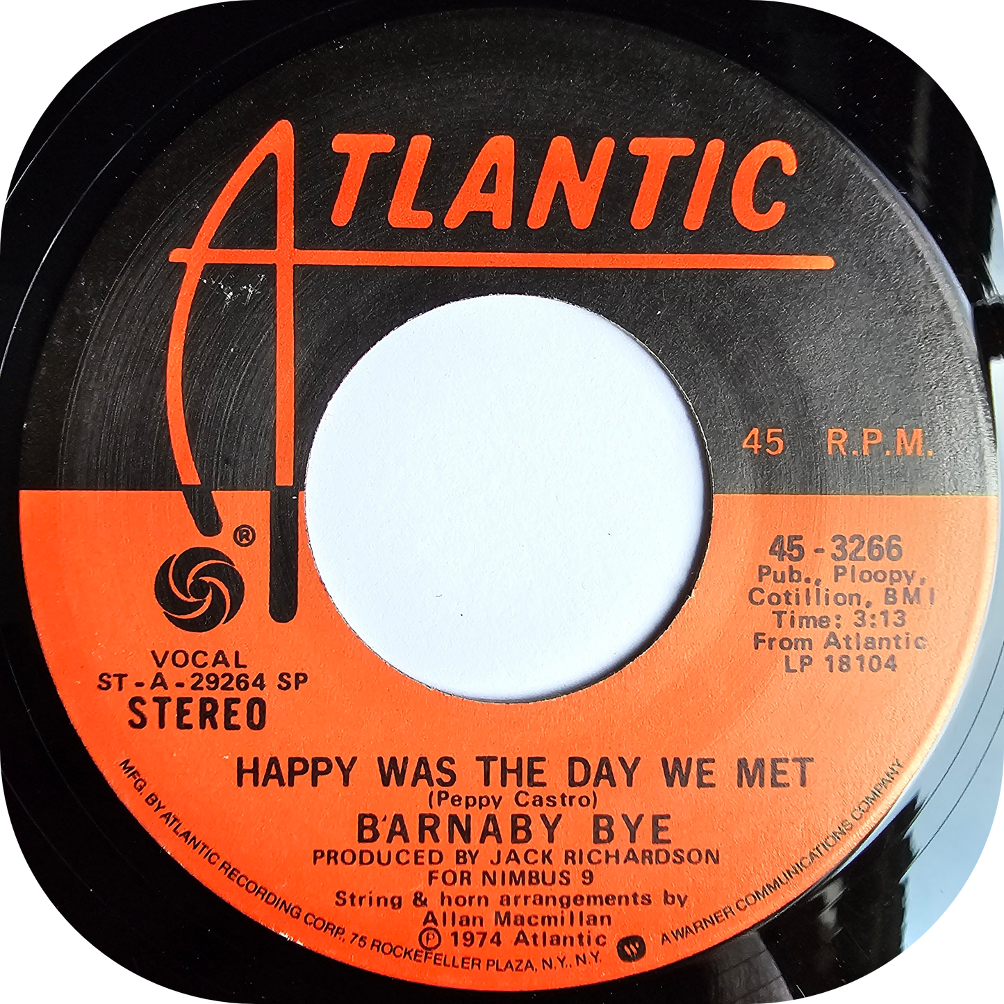 Barnaby Bye - Can't Live This Way - Atlantic