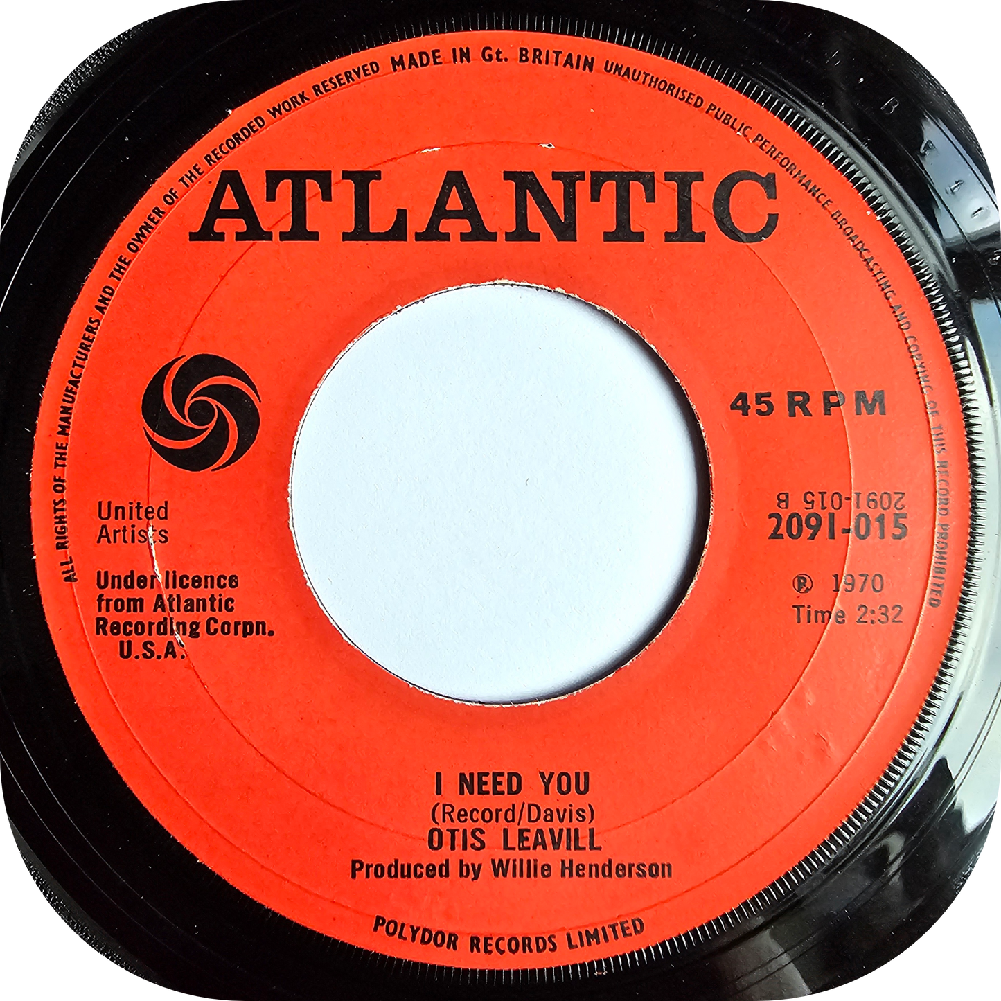 Otis Leavill - I Need You - Atlantic