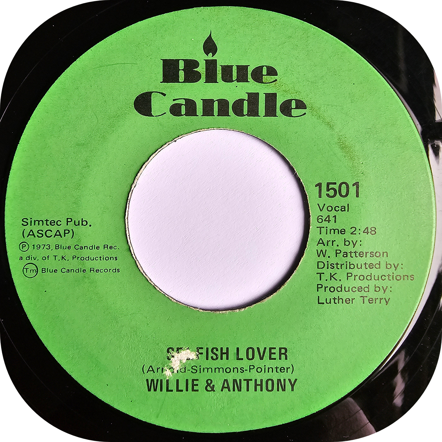 Willie & Anthony - I Can't Leave Your Love Alone - Blue Candle