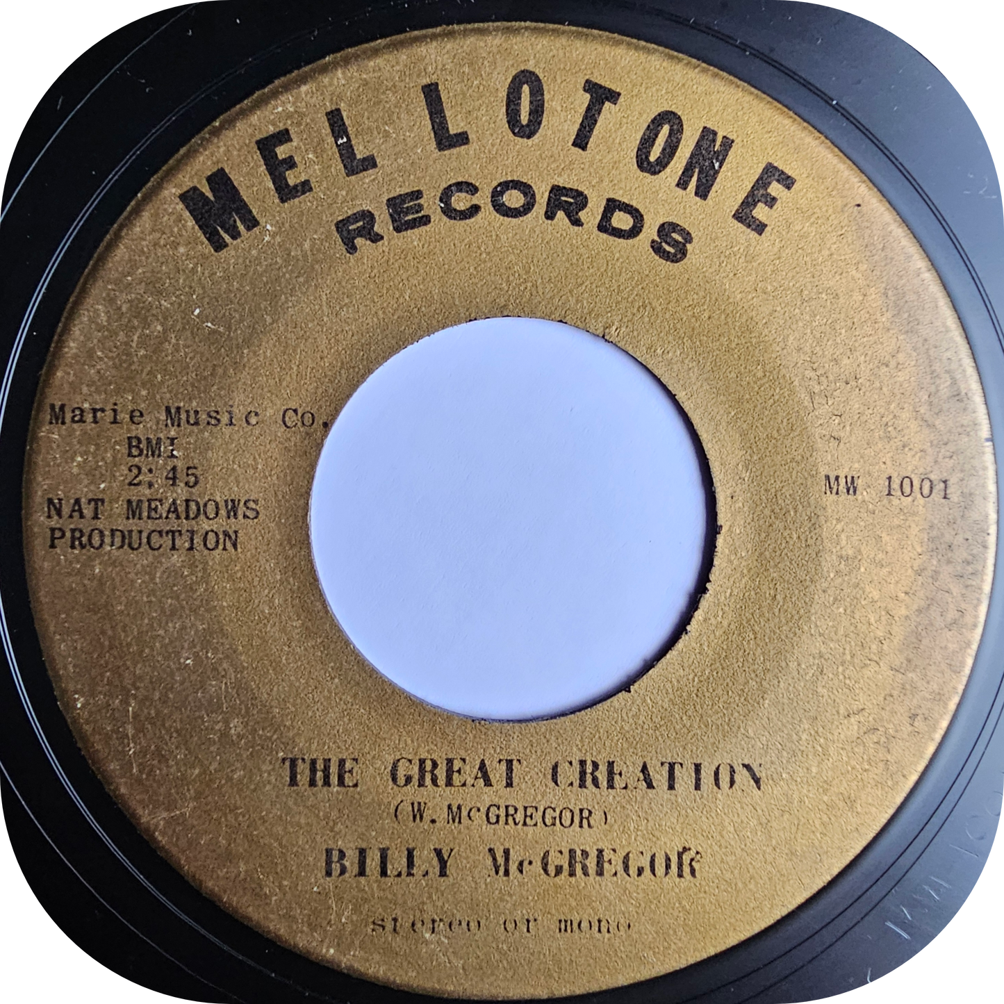 Billy McGregor - It's My Turn Now - Mellotone