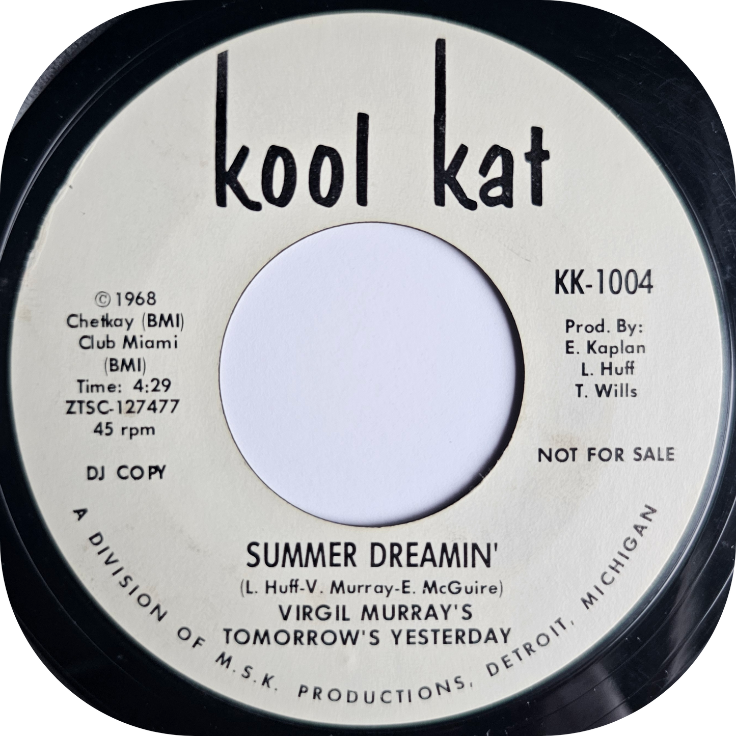 Virgil Murray's Tomorrow's Yesterday - I Still Care - Kool Kat DEMO