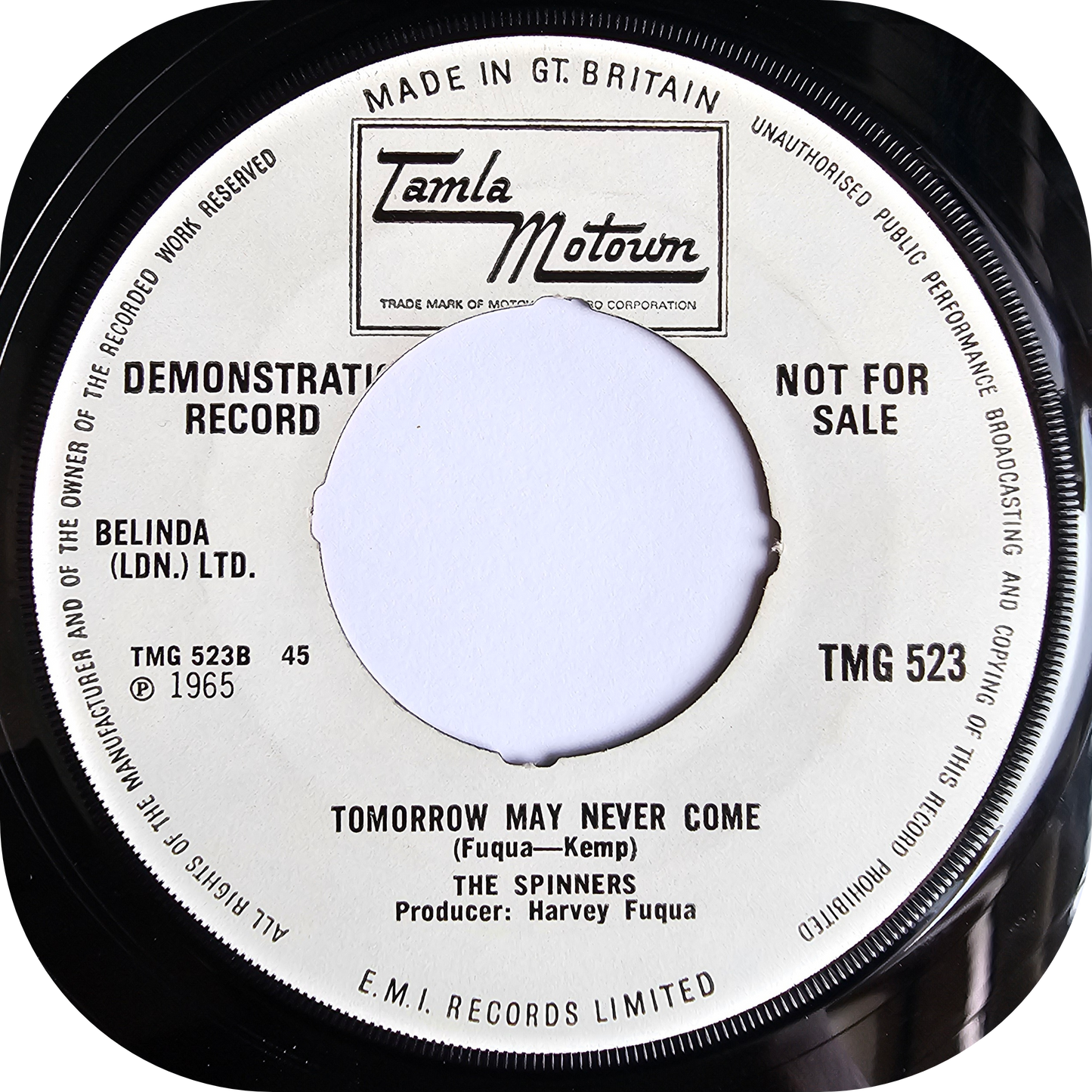 Spinners, The - I'll Always Love You - Tamla Motown DEMO