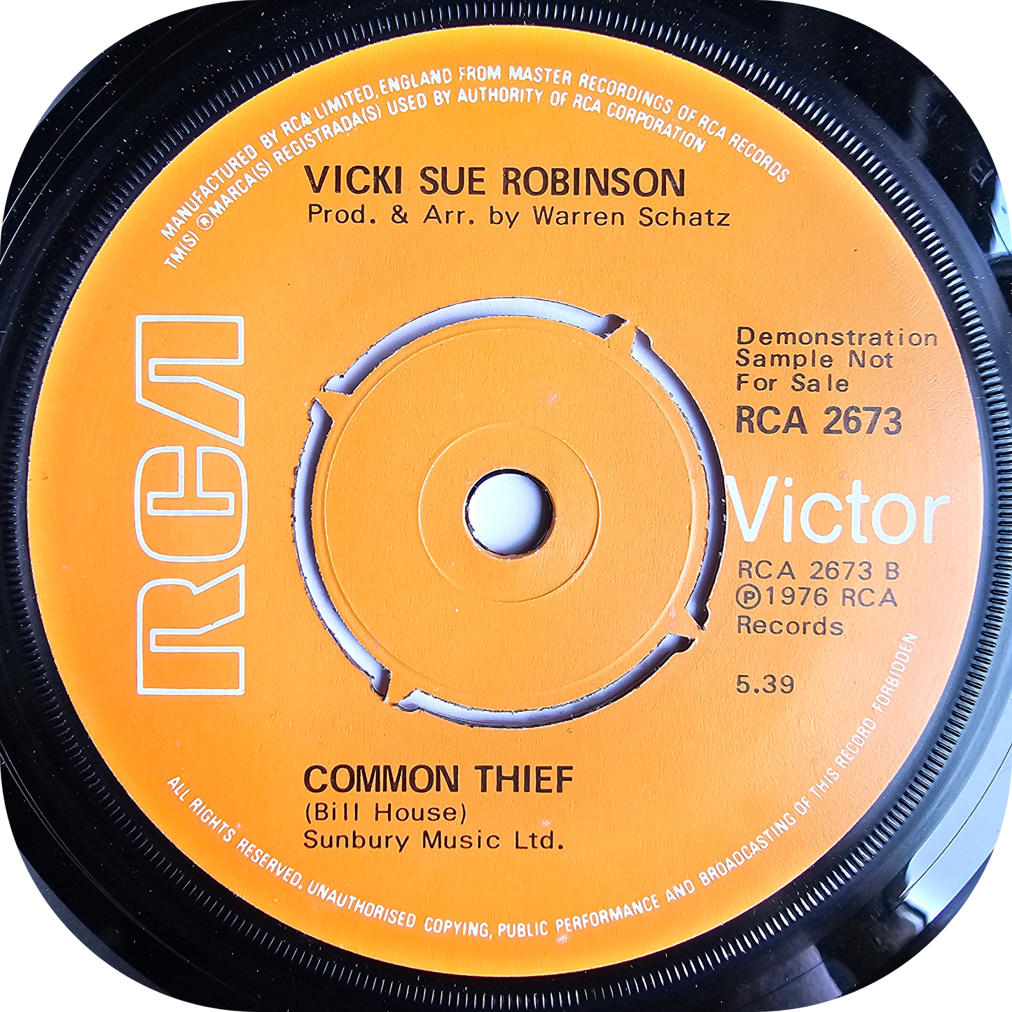 Vicki Sue Robinson - Turn The Beat Around - RCA DEMO