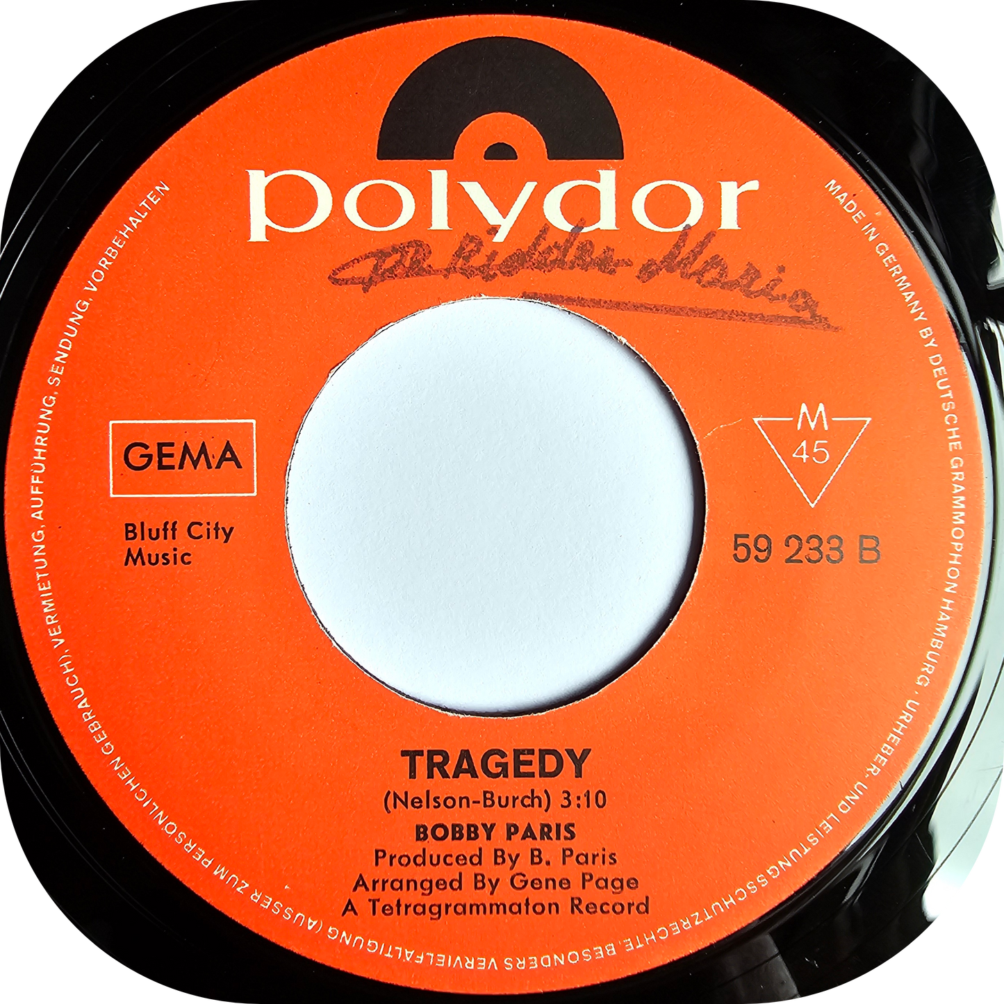 Bobby Paris - Per-So-Nal-Ly - Polydor