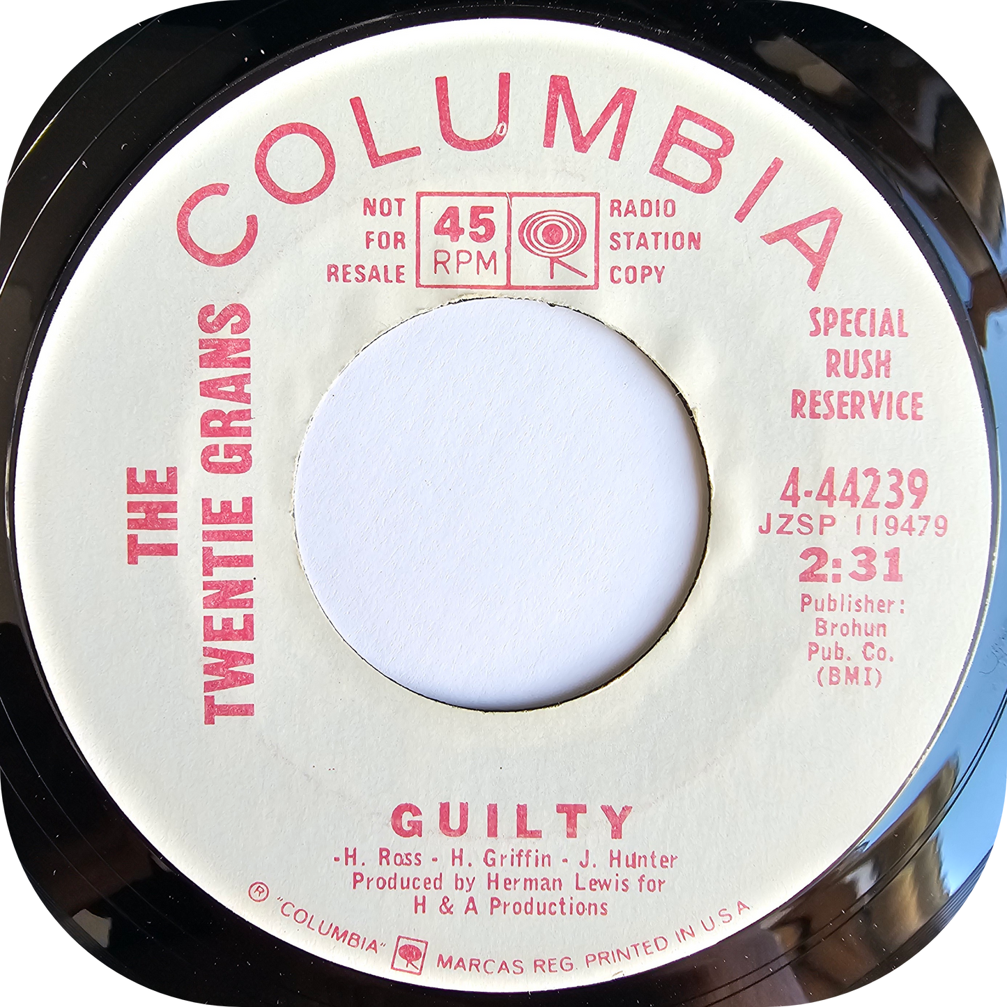 Twentie Grans, The - Giving Up Your Love Is Like - Columbia DEMO