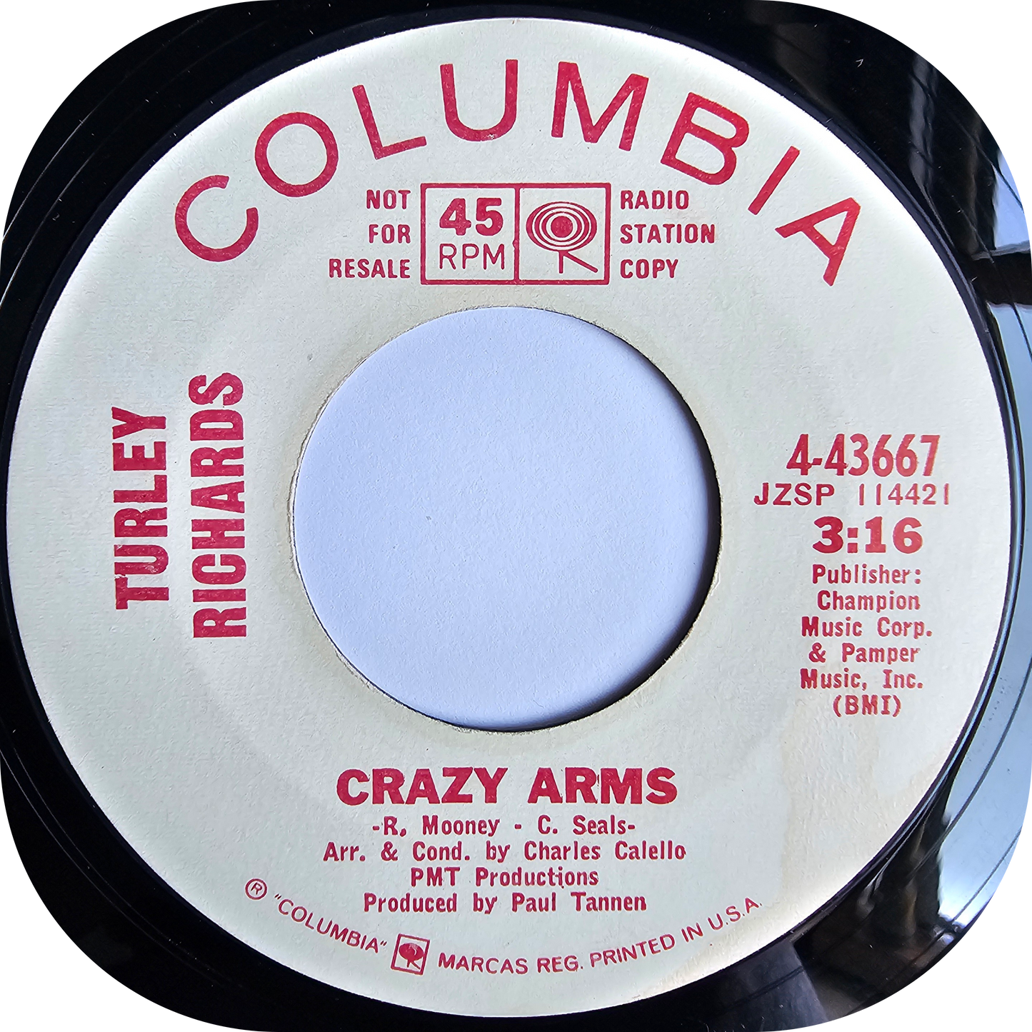Turley Richards - I Just Can't Take It Any Longer - Columbia DEMO