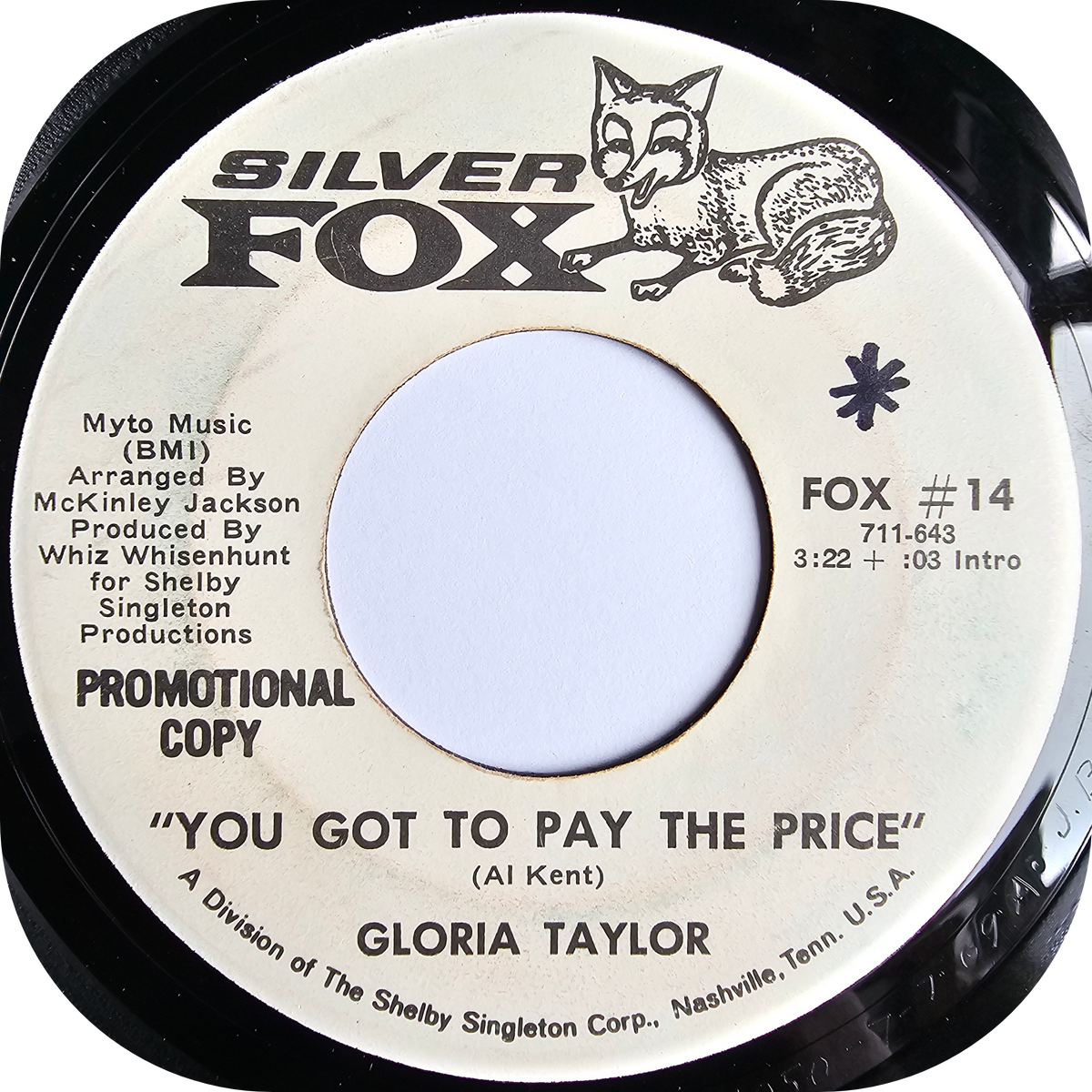 Gloria Taylor - You Got To Pay The Price - Silver Fox DEMO