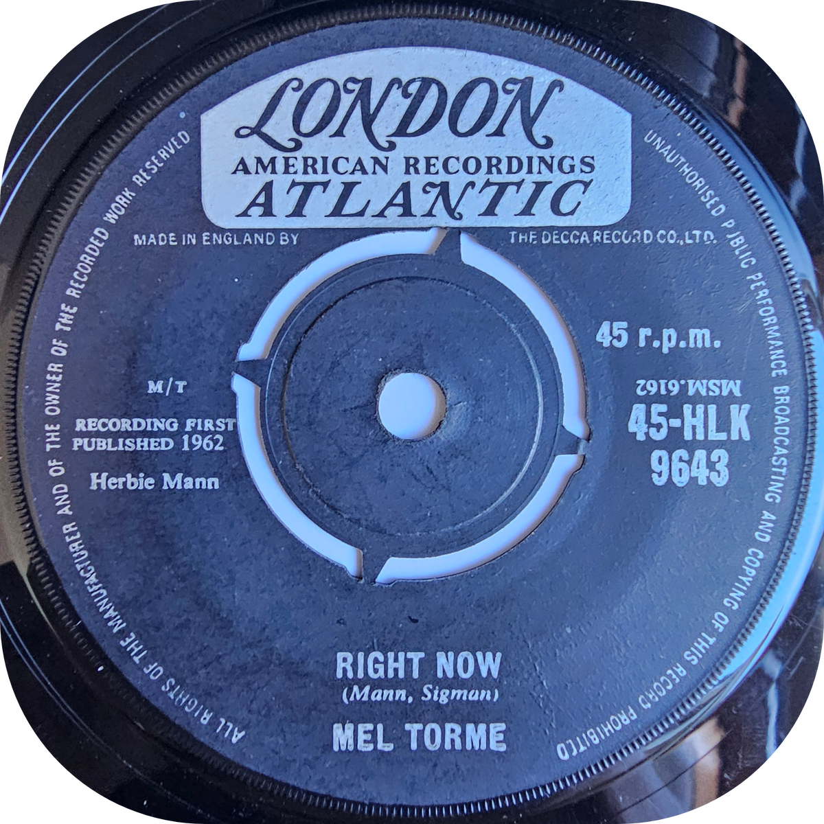 Mel Torme - Comin' Home Baby - London