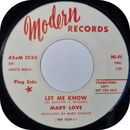 Mary Love - Let Me Know - Modern DEMO