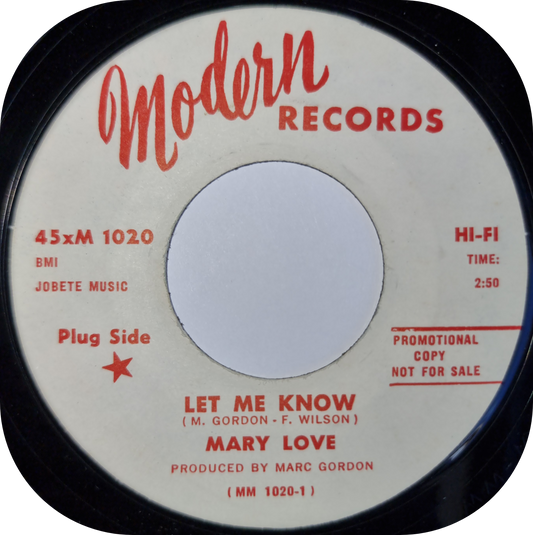 Mary Love - Let Me Know - Modern DEMO