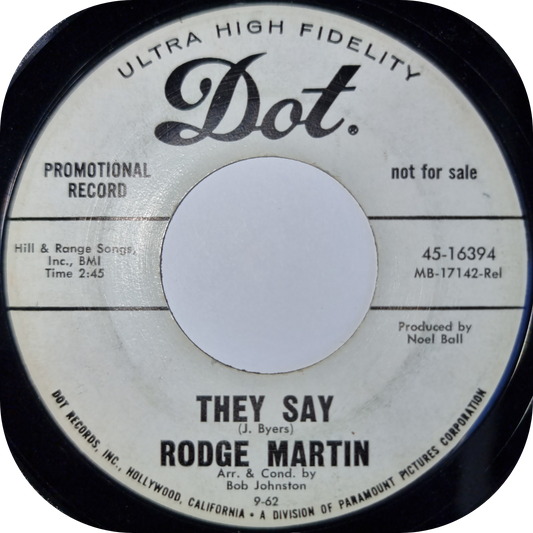 Rodge Martin - They Say - Dot DEMO