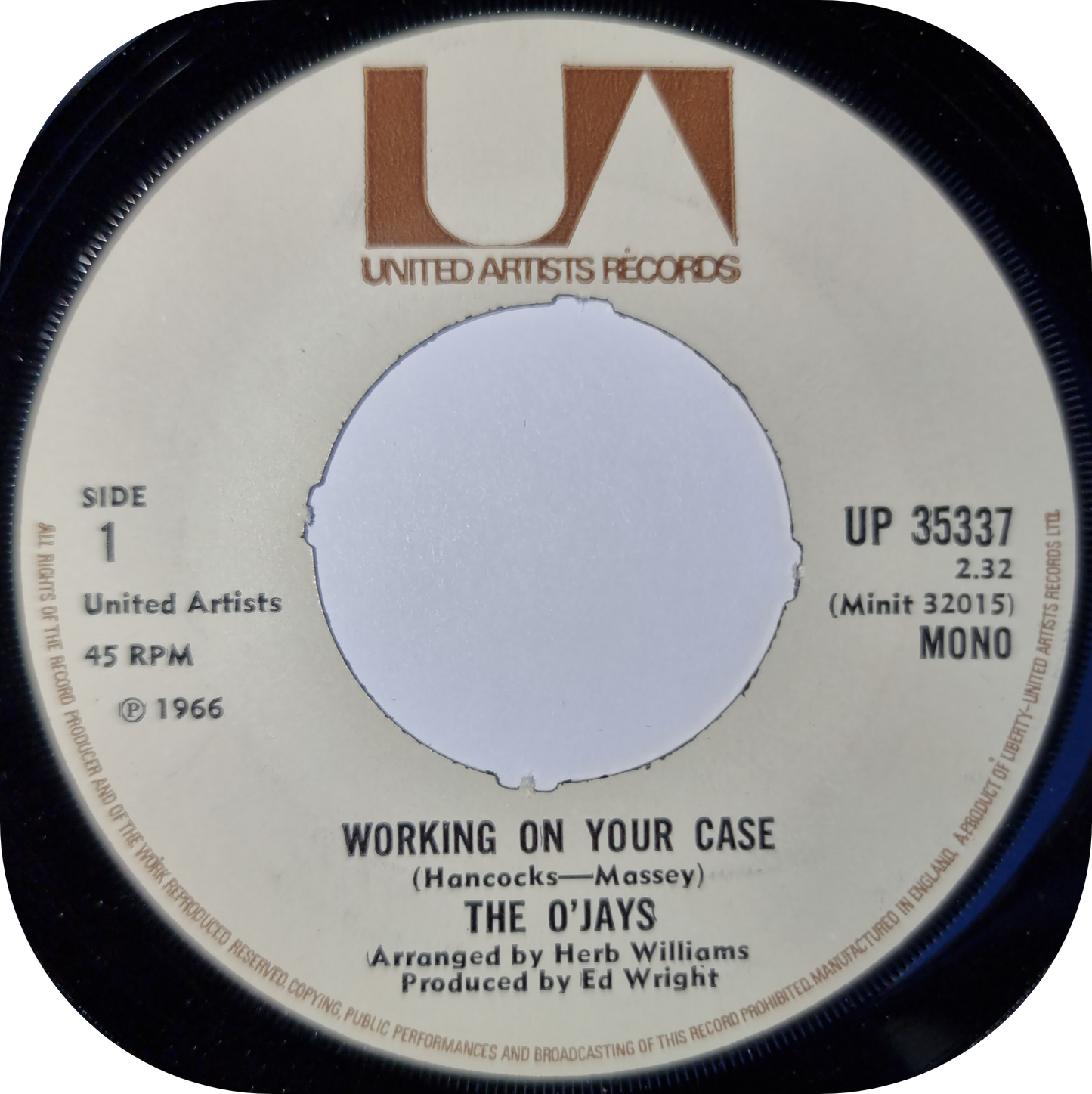 O'Jays, The - Working On Your Case - United Artists