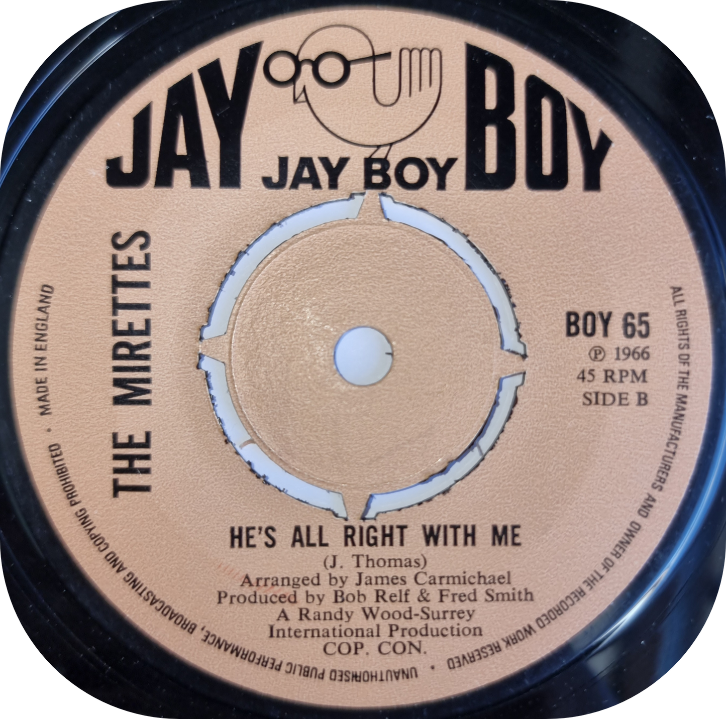 Mirettes, The - He's All Right With Me - Jay Boy