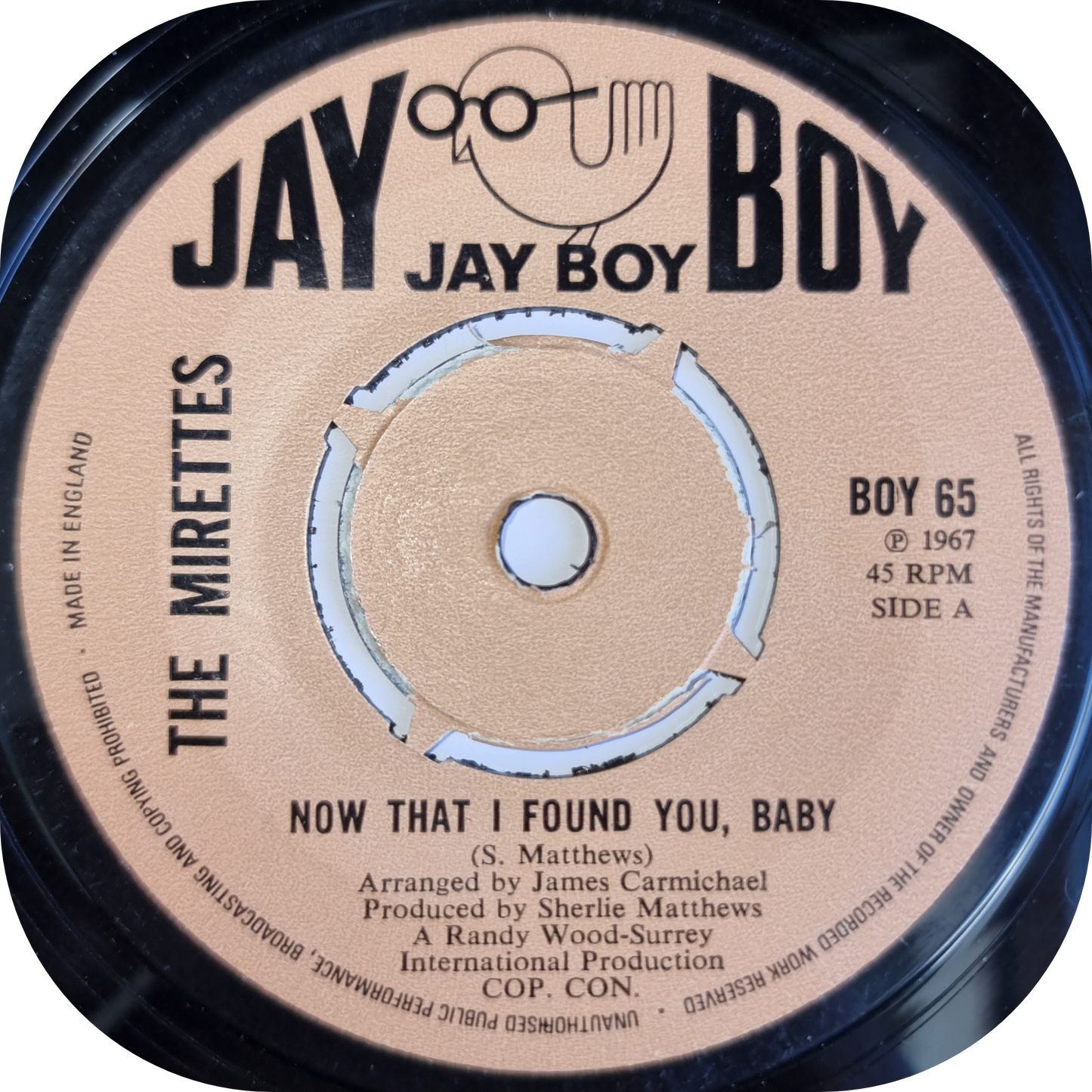 Mirettes, The - He's All Right With Me - Jay Boy