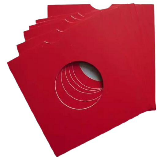7 Inch Card Record Sleeve - Red