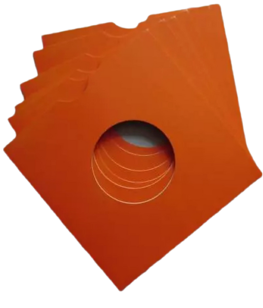 7 Inch Card Record Sleeve - Orange