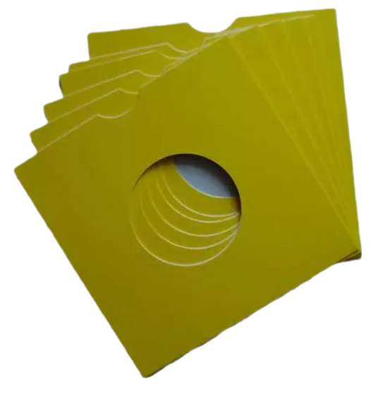7 Inch Card Record Sleeve - Yellow