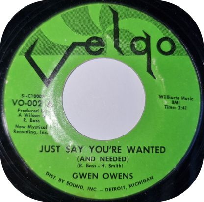 Gwen Owens - Just Say You're Wanted - Velgo