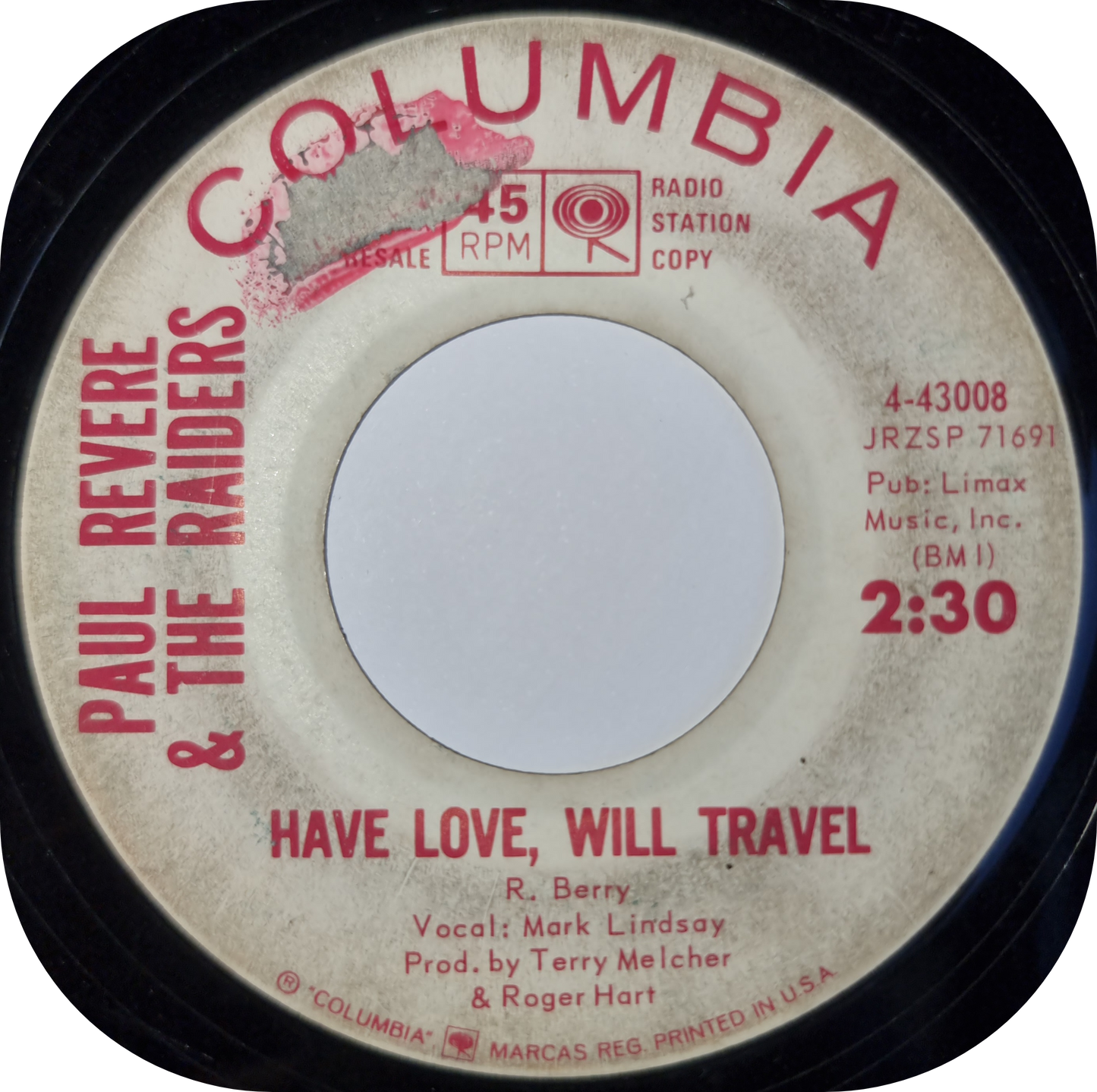 Paul Revere & The Raiders - Louie-Go Home - Columbia DEMO