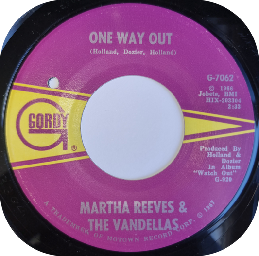 Martha Reeves & The Vandellas - One Way Out - Gordy