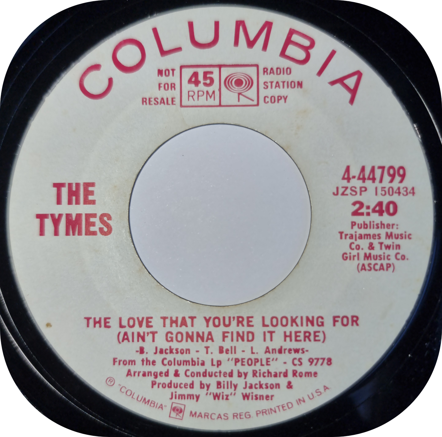 Tymes, The - The Love That You're Looking For - Columbia DEMO