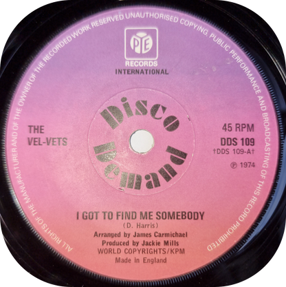Vel-vets, The - I Got To Find Me Somebody - Pye