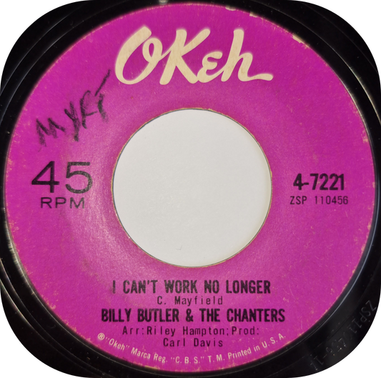 Billy Butler - I Can't Work No Longer - Okeh
