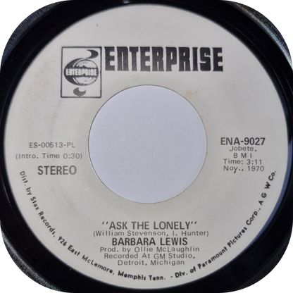 Barbara Lewis - Ask The Lonely - Enterprise DEMO