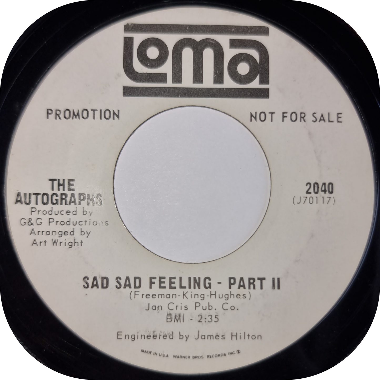 Autographs, The - Sad Sad Feeling - Loma DEMO